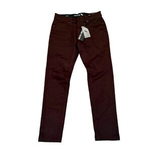 Stone Falcon Slim Fit Pants Women‎ 30/30 Burgundy Maroon Superior Stretch NWT